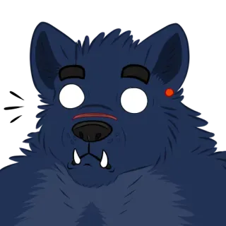 😱 a135fb92 獣人, 狼, 動物, キャラクター, 青, アンソロ whatsapp sticker