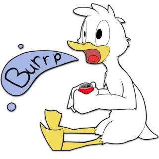 🍺 212979bb Burrp Ente, Rülpsen, Cartoon, Lustig, Tier, Soda telegram sticker