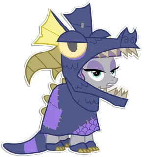 🐲 7cb24ca5 My Little Pony, Kostüm, Drache, Tier, Cartoon, lustig whatsapp sticker