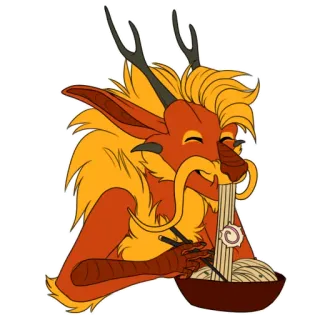 🍥 4af8727f naga, ramen, makanan, sumpit, mie telegram sticker