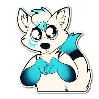 🐶 6d82477f Furry, Zorro, Lindo, Triste, Anime telegram sticker