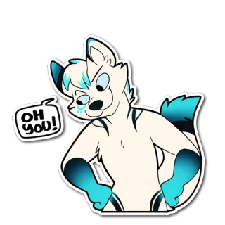 😐 95f2503c Oh you! Furry, Dibujos animados, Animal, Lindo, Pegatina telegram sticker