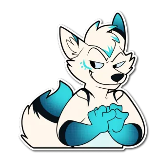 😈 99d0d726 zorro, furry, animal, dibujos animados, presumido, antropomórfico telegram sticker
