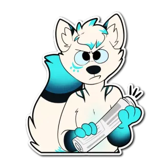 😠 a140e249 Furry, Zorro, Periódico, Dibujo animado, Enojado telegram sticker