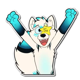 🌟 a2d5b6a1 You tried Furry, Lindo, Perro, Dibujos animados, Positivo telegram sticker