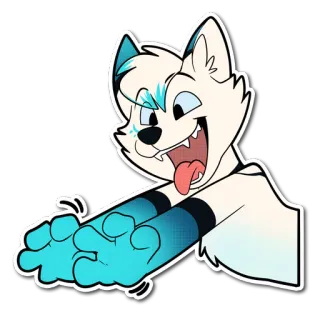 😝 e25c32db animal, perro, feliz, dibujos animados, lindo, peludo telegram sticker