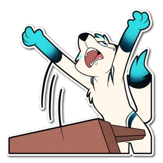 💢 fa176807 Furry, Enojado, Emocionado, Animal telegram sticker