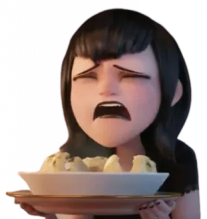 🧛‍♀ bdfdfe8f Mavis Dracula Hotel Transylvania animiert, Vampir, Cartoon, weiblich, traurig telegram sticker