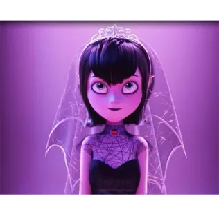 👰 296cd6e1 Mavis Hotel Transylvania cartone animato, vampiro, Mavis, Hotel Transylvania, sposa telegram sticker