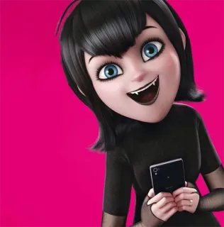 ☺️ 771acc29 Mavis Hotel Transylvania Mavis, Hotel Transylvania, vampiro, cartone animato, animato, personaggio telegram sticker