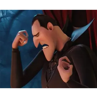 💪 7d80cd15 Dracula Hotel Transylvania cartone animato, vampiro, mostro, Hotel Transylvania, Dracula telegram sticker