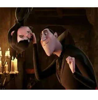 ☺️ 84ae4e68 Dracula Hotel Transylvania cartone animato, vampiro, film, hotel, transilvania, padre, figlia telegram sticker