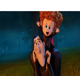 🙆 d1fa3811 Dracula Hotel Transylvania cartone animato, vampiro, famiglia, mostro, halloween, animazione telegram sticker