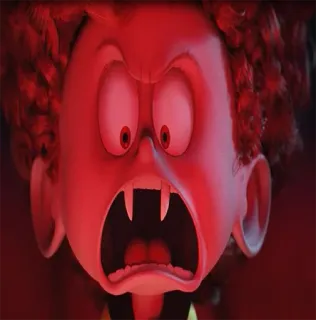 😡 dbb13873 Dennis Loughran Hotel Transylvania Cartone animato, Vampiro, Mostro, Arrabbiato, Rosso, Dennis, Hotel Transylvania telegram sticker