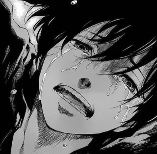 🌟 536b3673 哭泣, 悲伤, 动漫, 漫画, 眼泪, 情感 telegram sticker