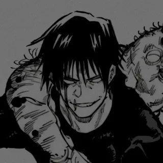 🌟 85e9817f Toji Fushiguro Jujutsu Kaisen 动漫, 漫画, 电锯, 武器, 角色, 咒术回战, 伏黑甚尔, 战斗 telegram sticker