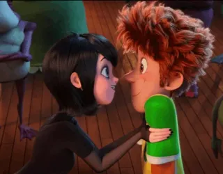 🕷 013033b3 Mavis Hotel Transylvania cartone animato, animazione, vampiro, hotel, coppia, amore whatsapp sticker