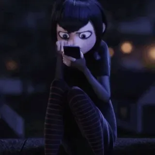 🕷 48fcb13e Mavis Dracula Hotel Transylvania vampiro, hotel, cartoni animati, mostro, ragazza whatsapp sticker