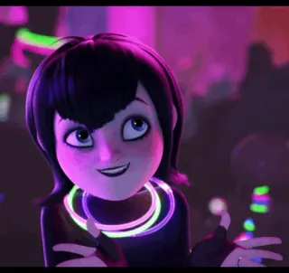 🕷 ccf1a358 Mavis Dracula Hotel Transylvania cartone animato, vampiro, ragazza, animazione, festa, notte whatsapp sticker