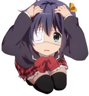 😭 43732272 Anime, Dziewczyna, Smutna, Sfrustrowana, Mundur szkolny, Postać telegram sticker