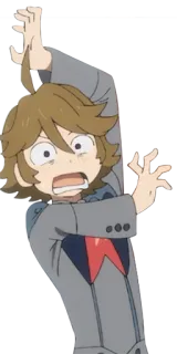 😱 551ce274 Anime, Kreskówka, Postać, Przerażony, Darling in the Franxx telegram sticker