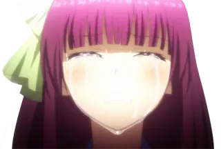 😭 afcd2420 Anime, Płacz, Smutny, Dziewczyna, Łzy, Emocjonalny telegram sticker