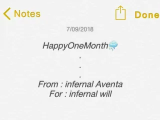 ♥️ 1822356b HappyOneMonth
From : infernal Aventa
For : infernal will anniversaire, amour, joyeux, salutation telegram sticker