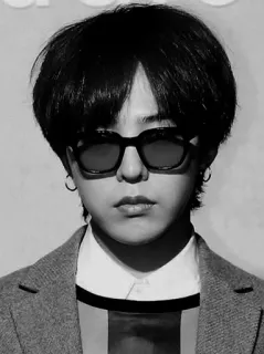 🍾 73963464 retrato, homem, óculos de sol, preto e branco, moda whatsapp sticker