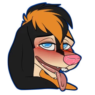 👅 3c46112f pies, zwierzę, futrzak, kreskówka telegram sticker