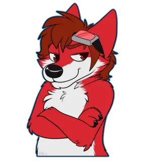 😏 6ad8ce4c Furry, Lis, Kreskówka, Antropomorficzny, Sushi, Zwierzę telegram sticker