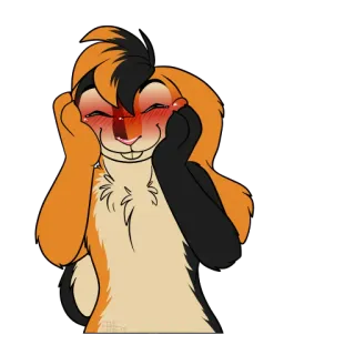 🥰 e14ae26c królik, futrzak, słodki, szczęśliwy, rumieniący się, bunny telegram sticker