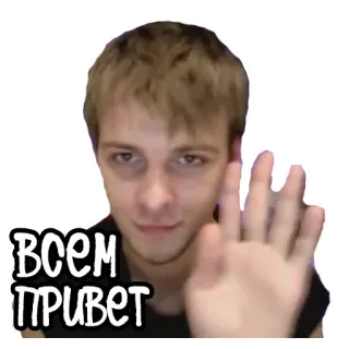 🤚 6a3a4dad всем привет 挨拶, 手を振る, ロシア, こんにちは telegram sticker