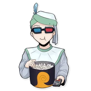 🥜 9c47057b 鑑賞, 映画, ポップコーン, 3Dメガネ, エンタメ, おやつ, レジャー telegram sticker