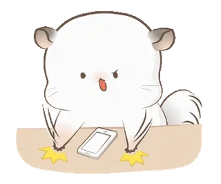 🤬 b77d2906 шиншилла, мультфильм, животное, милый, телефон, каваий telegram sticker