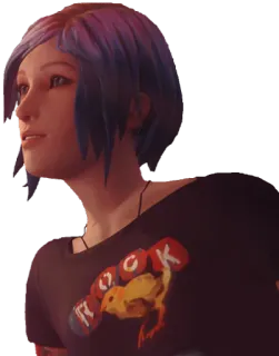 😊 626cc665 Chloe Price Life is Strange ROCK chloe price, life is strange, videogioco, rock, ragazza, maglietta, femmina whatsapp sticker