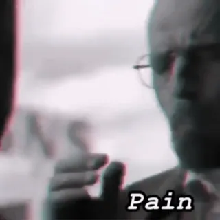 🖤 cb4a2a75 Pain dor, sofrimento, chateado, infeliz, emoção, escala de cinza telegram sticker