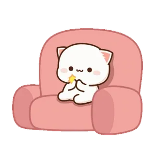 👏 1e0860b5 猫, 可爱, 沙发, 星星, 卡哇伊, 卡通 telegram sticker