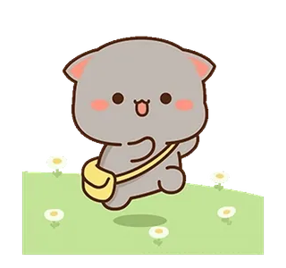 🚶 c9e2aa69 猫, 动物, 可爱, 贴纸, 卡通, 走路, 迷人 telegram sticker