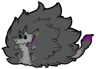 😬 2e551ddf การ์ตูน, สัตว์, สัตว์ประหลาด, เฟอร์รี่, สิ่งมีชีวิต telegram sticker