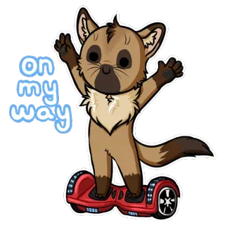 🛴 6c9da3b0 on my way 만화, 동물, 귀여운, 호버보드, 교통, 재미 telegram sticker