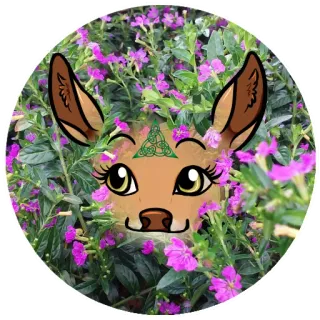 🙈 efac3501 사슴, 동물, 꽃, 자연, 켈트 매듭 telegram sticker