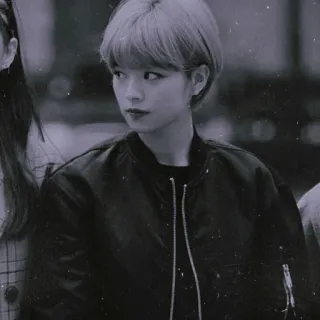 🍂 01ff7b7e retrato, mulher, garota, coreano, K-pop, jaqueta telegram sticker