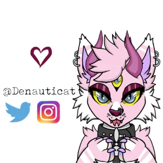 ✍ 25fe6efc @Denauticat Фурри, Кот, Аватар, Социальные сети, Мультфильм, Профиль whatsapp sticker