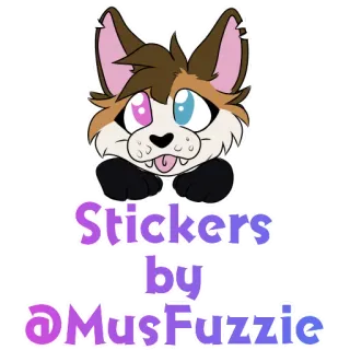 ✍ 5262fda5 Stickers by @MusFuzzie стикер, искусство, мультфильм, фурри, цифровое искусство, стикеры на заказ, musfuzzie whatsapp sticker