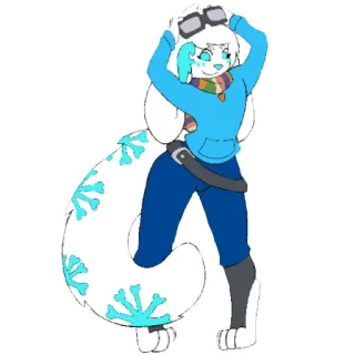 😏 7345f24e антропоморфный, кролик, персонаж, мультфильм, стикер, фурри whatsapp sticker