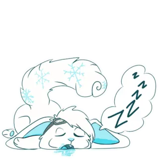 🤤 7442266b zzz сон, спящий, кролик, милый, уставший, расслабляющий whatsapp sticker