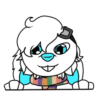 ⬆️ b0a7723b Мультфильм, Животное, Персонаж, Фурри, Милый, Шарф whatsapp sticker