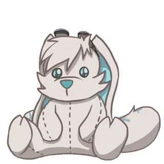 🐰 db6fb55c зайчик, кролик, плюшевый, милый, игрушка, животное whatsapp sticker