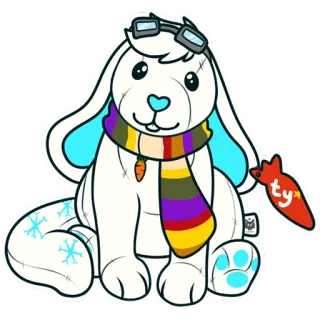 🐰 e8f43670 кролик, плюш, шарф, очки, морковь, игрушка, мягкая игрушка whatsapp sticker