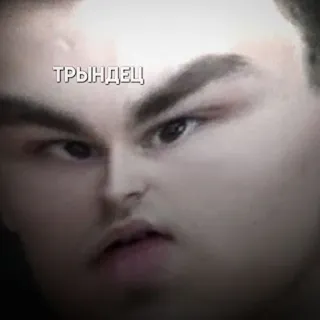 😖 d65ded03 ТРИНДЕЦ rosyjski, mem, twarz whatsapp sticker